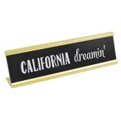 Wholesale - 8x2 CALIFORNIA DREAMIN' Print Metal Tabletop Plaque, UPC: 651961717126